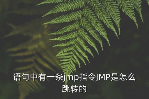 jmp指令，匯編語(yǔ)言jmp和call的區(qū)別