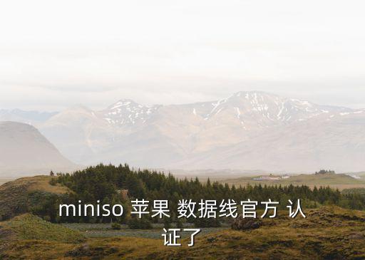 miniso 蘋果 數(shù)據(jù)線官方 認證了