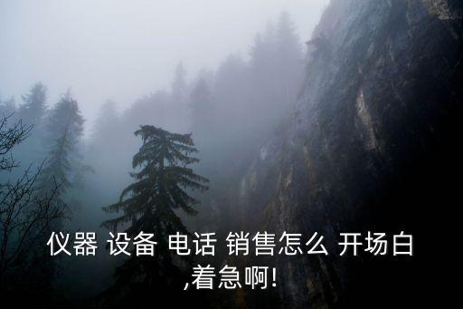 儀器 設(shè)備 電話 銷售怎么 開場白,著急啊!