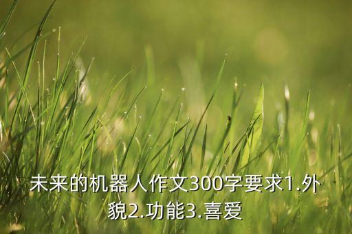 未來的機(jī)器人作文300字要求1.外貌2.功能3.喜愛