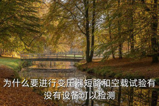 為什么要進(jìn)行變壓器短路和空載試驗(yàn)有沒有設(shè)備可以檢測(cè)