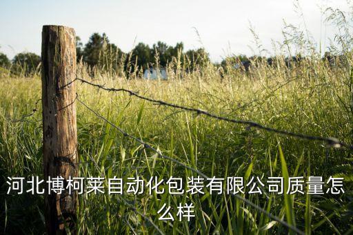 河北博柯萊自動(dòng)化包裝有限公司質(zhì)量怎么樣