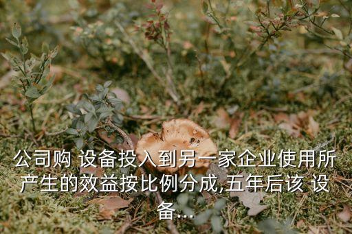 公司購 設備投入到另一家企業(yè)使用所產生的效益按比例分成,五年后該 設備...