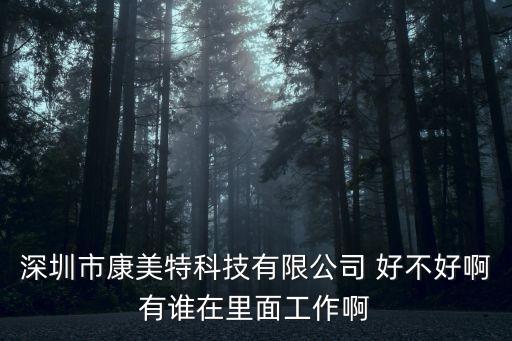 康美特，深圳市康美特科技有限公司 好不好啊有誰在里面工作啊