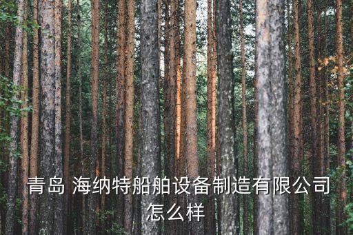  青島 海納特船舶設(shè)備制造有限公司怎么樣