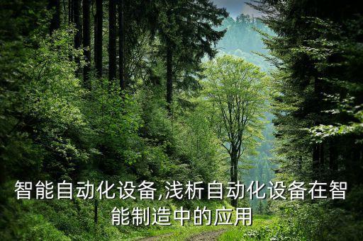 碼箱智能自動化設(shè)備,淺析自動化設(shè)備在智能制造中的應(yīng)用