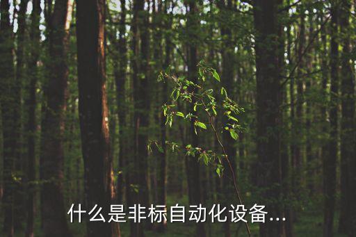 什么是非標自動化設備...