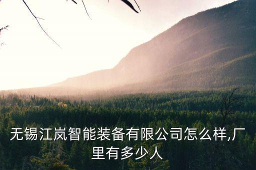 無錫江嵐智能裝備有限公司怎么樣,廠里有多少人