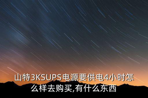 山特3KSUPS電源要供電4小時(shí)怎么樣去購(gòu)買,有什么東西