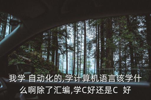 我學(xué) 自動(dòng)化的,學(xué)計(jì)算機(jī)語(yǔ)言該學(xué)什么啊除了匯編,學(xué)C好還是C  好