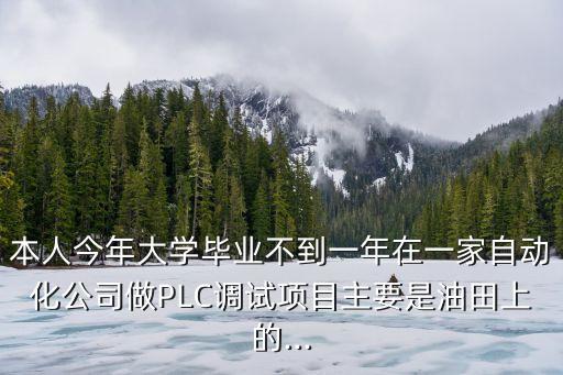 本人今年大學(xué)畢業(yè)不到一年在一家自動(dòng)化公司做PLC調(diào)試項(xiàng)目主要是油田上的...
