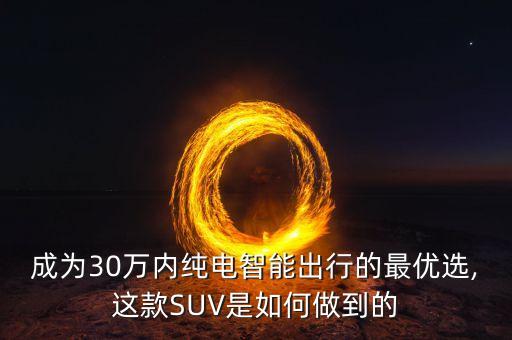 成為30萬內(nèi)純電智能出行的最優(yōu)選,這款SUV是如何做到的