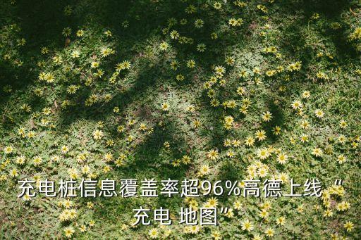 充電樁信息覆蓋率超96%高德上線“充電 地圖”