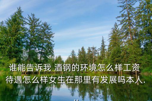 誰能告訴我 酒鋼的環(huán)境怎么樣工資 待遇怎么樣女生在那里有發(fā)展嗎本人...