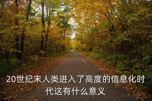 信息化時代，什么是信息時代