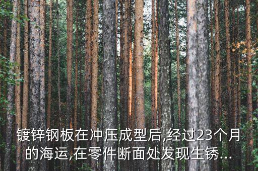鍍鋅鋼板在沖壓成型后,經(jīng)過23個(gè)月的海運(yùn),在零件斷面處發(fā)現(xiàn)生銹...
