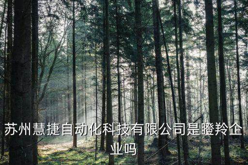 蘇州慧捷自動(dòng)化科技有限公司是瞪羚企業(yè)嗎