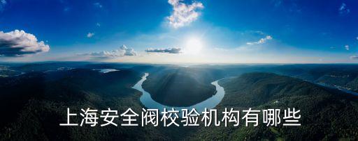  上海安全閥校驗機構有哪些