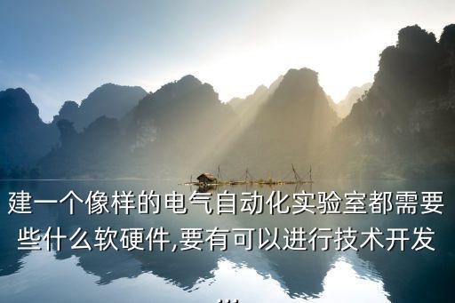建一個(gè)像樣的電氣自動(dòng)化實(shí)驗(yàn)室都需要些什么軟硬件,要有可以進(jìn)行技術(shù)開發(fā)...