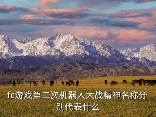 fc游戲第二次機器人大戰(zhàn)精神名稱分別代表什么