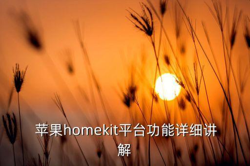  蘋果homekit平臺功能詳細(xì)講解