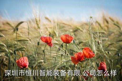 深圳市恒川智能裝備有限 公司怎么樣