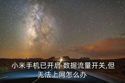  小米手機(jī)已開啟 數(shù)據(jù)流量開關(guān),但無法上網(wǎng)怎么辦