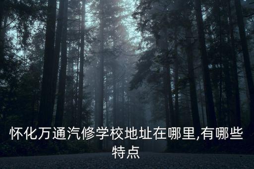 懷化萬通汽修學校地址在哪里,有哪些特點