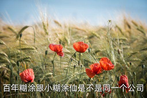 百年糊涂跟小糊涂仙是不是同一個(gè)公司