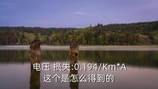  電壓 損失:0.194/Km*A這個(gè)是怎么得到的
