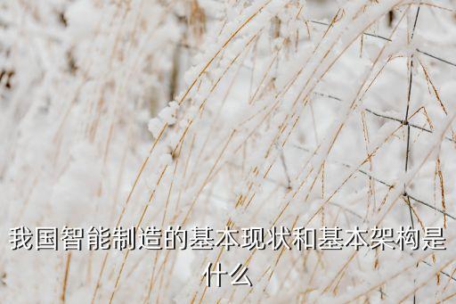 我國智能制造的基本現(xiàn)狀和基本架構(gòu)是什么