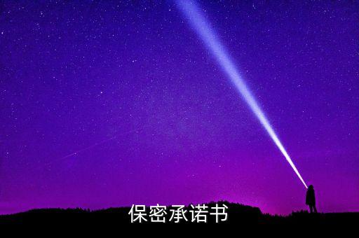 保密承諾書