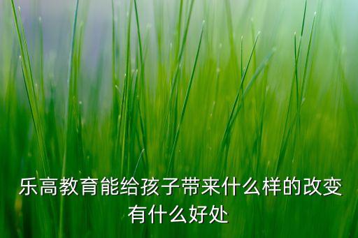  樂(lè)高教育能給孩子帶來(lái)什么樣的改變有什么好處