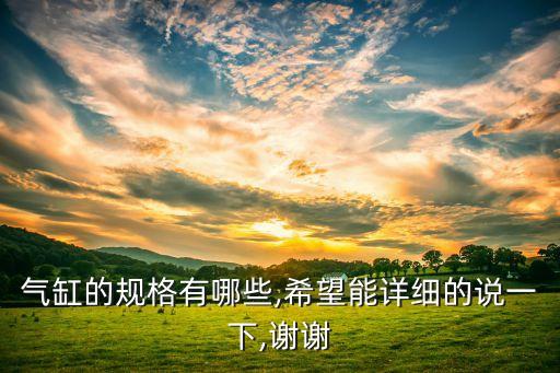 氣缸的規(guī)格有哪些,希望能詳細(xì)的說一下,謝謝