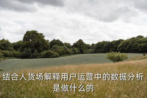 結(jié)合人貨場解釋用戶運營中的數(shù)據(jù)分析是做什么的