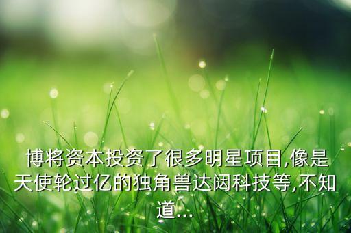 博將資本,博將資本投資了什么?