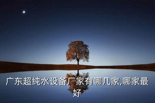 廣東超純水設(shè)備廠家有哪幾家,哪家最好