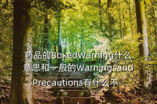 藥品的BoxedWarning什么意思和一般的WarningsandPrecautions有什么不...
