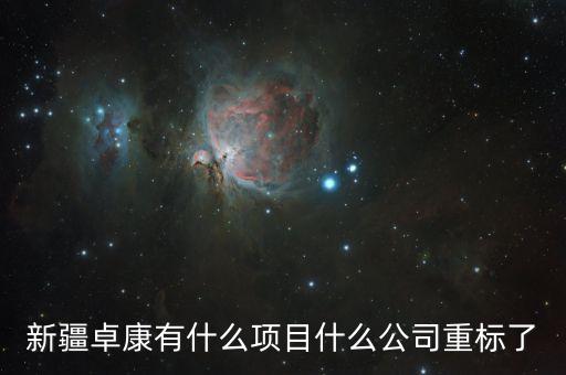 新疆卓康有什么項目什么公司重標(biāo)了