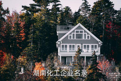 湖南化工企業(yè)名錄