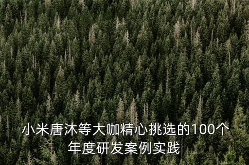  小米唐沐等大咖精心挑選的100個(gè)年度研發(fā)案例實(shí)踐