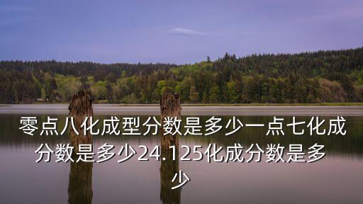  零點八化成型分數(shù)是多少一點七化成分數(shù)是多少24.125化成分數(shù)是多少