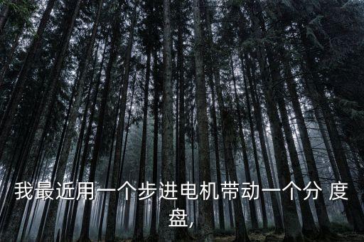 我最近用一個步進(jìn)電機(jī)帶動一個分 度盤,
