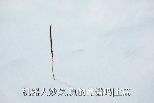機(jī)器人炒菜,真的靠譜嗎|上篇