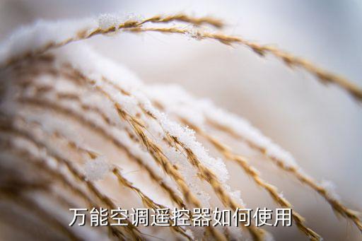 萬能空調(diào)遙控器如何使用