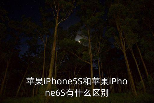 蘋果iPhone5S和蘋果iPhone6S有什么區(qū)別