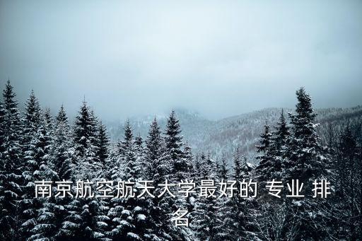  南京航空航天大學最好的 專業(yè) 排名