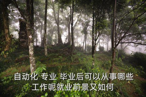  自動(dòng)化 專業(yè) 畢業(yè)后可以從事哪些工作呢就業(yè)前景又如何