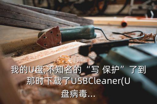 我的U盤(pán),不知名的“寫(xiě) 保護(hù)”了到那時(shí)下載了USBCleaner(U盤(pán)病毒...