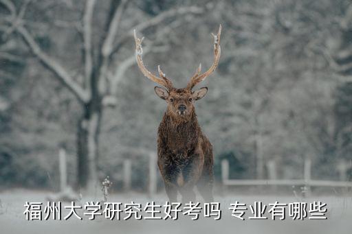 福州大學(xué)研究生好考嗎 專業(yè)有哪些